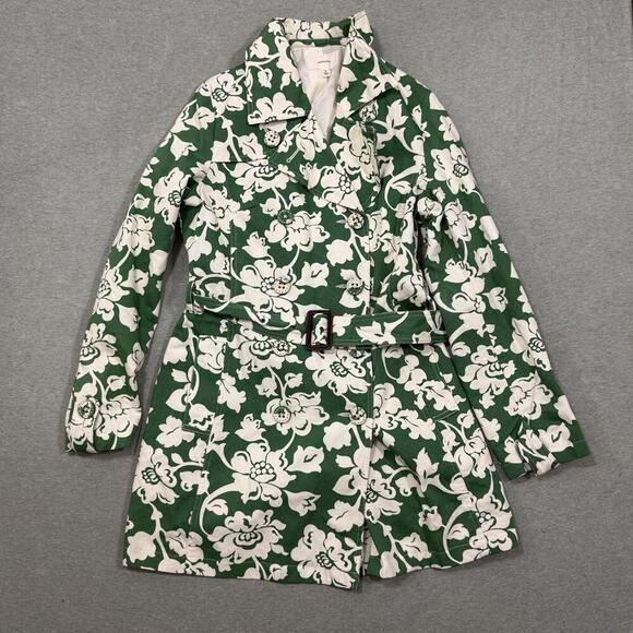 Merona Jackets & Blazers - Merona Women's Medium Trench Raincoat Green